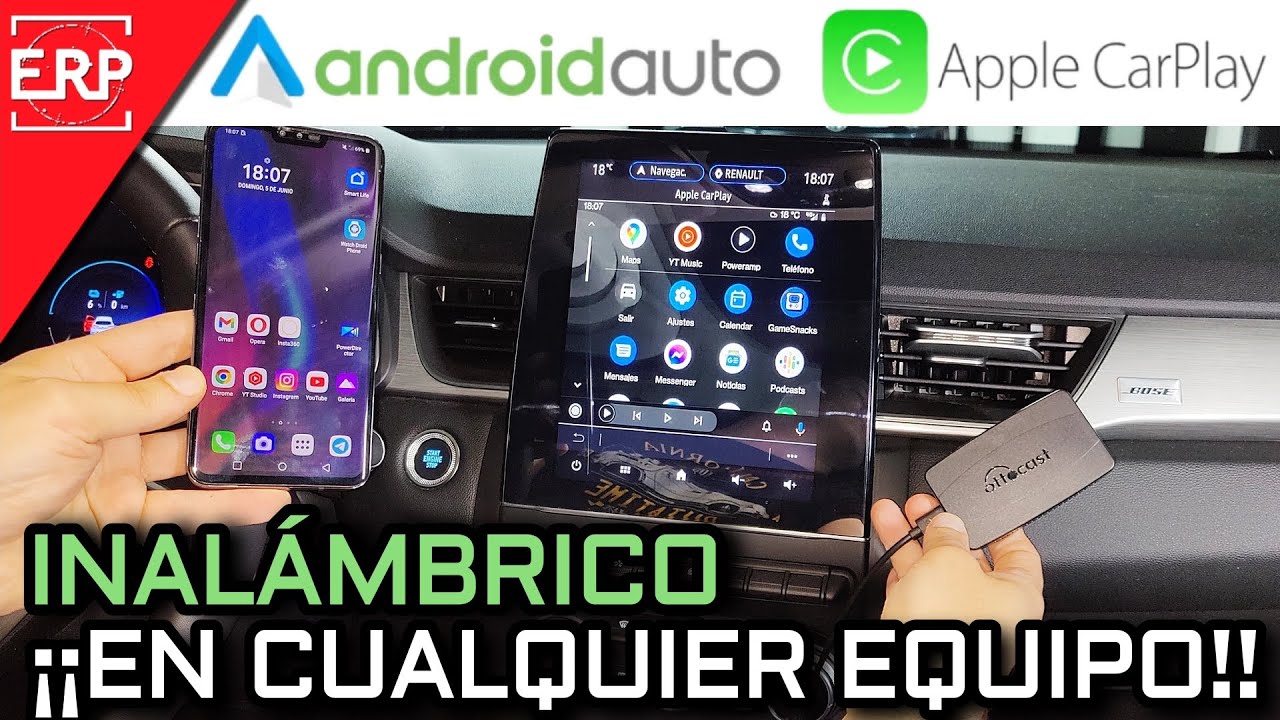aawireless android inalambrico en el sistema de audio del coche