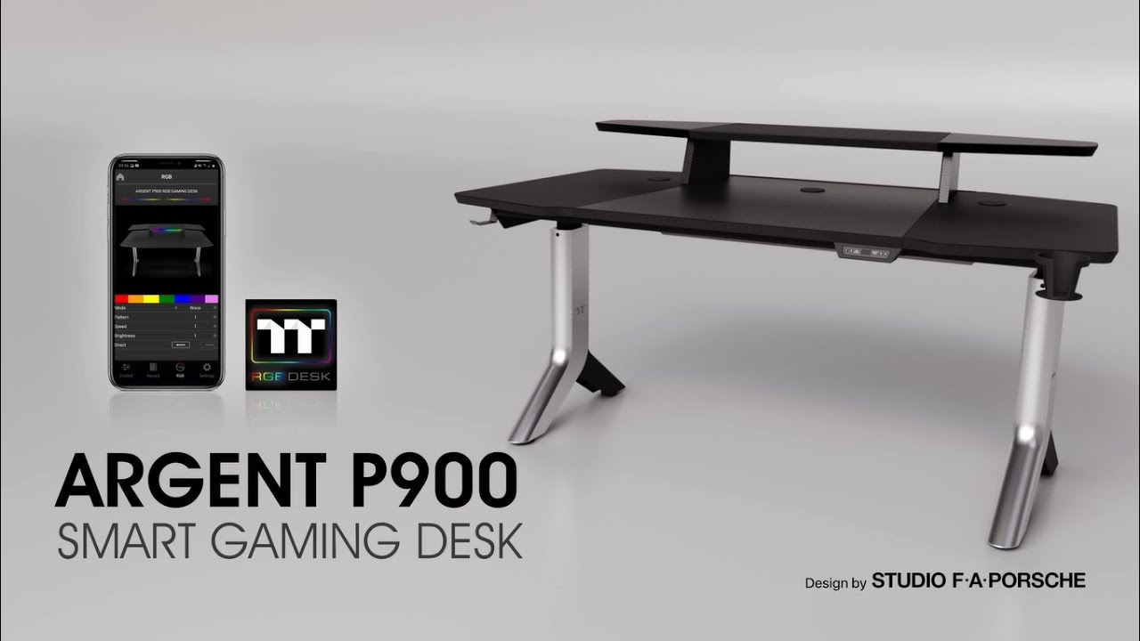escritorio inteligente para juegos porsche studio thermaltake argent p900