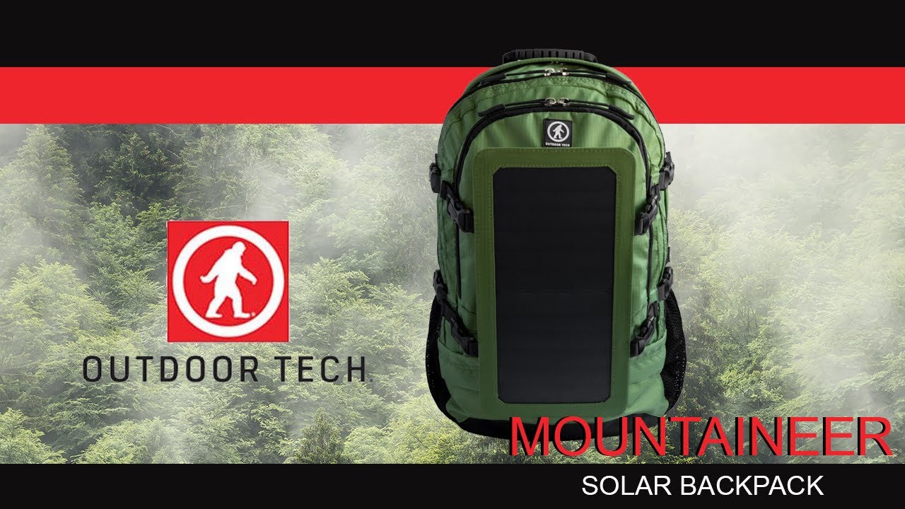 ofertas mountaineer solar backback de outdoor tech