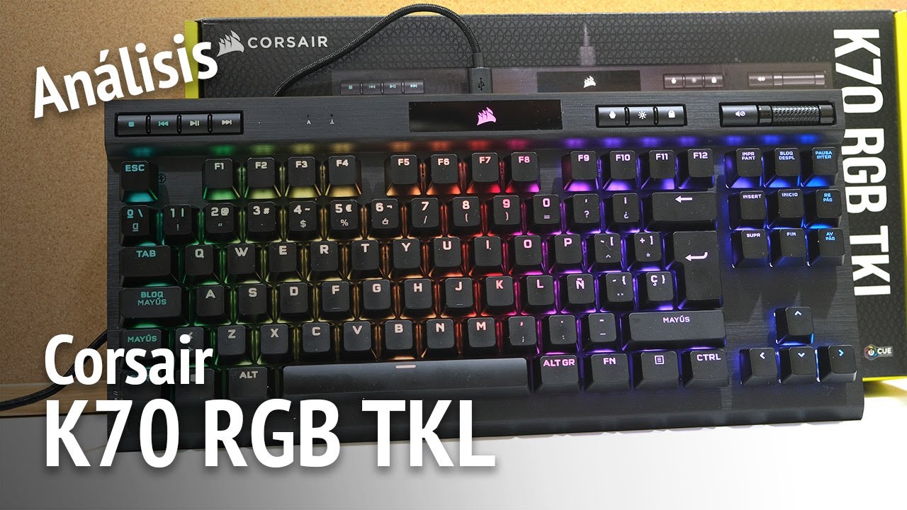 teclado mecanico optico para juegos corsair k70 rgb tkl