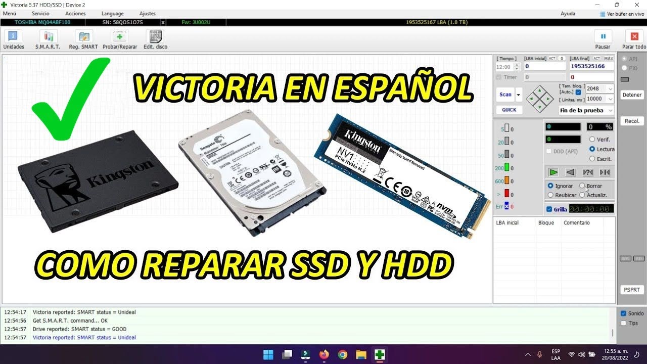 Victoria - Programa Para Reparar El Disco Duro (SSD Y HDD)